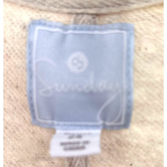 Sunday for Anthropologie Open Front Cardigan BGE SLVR Thread Blend Shimmer W 2X - Picture 5 of 10